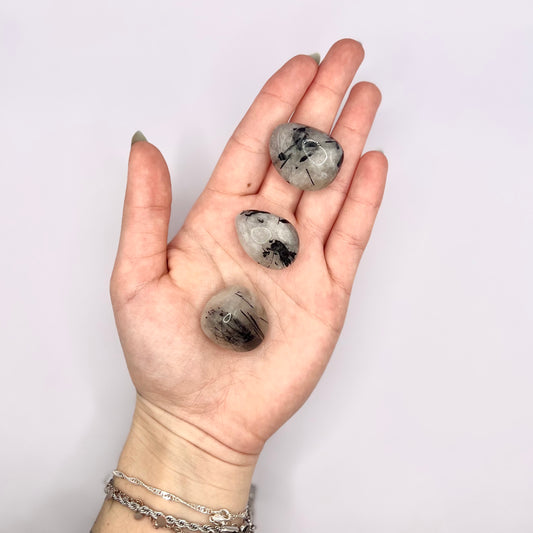 Cuarzo Turmalinado rodado - White Shine