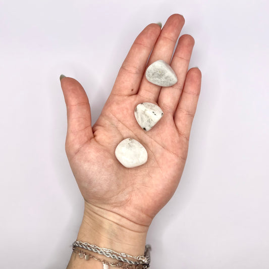 Piedra Luna rodado - White Shine
