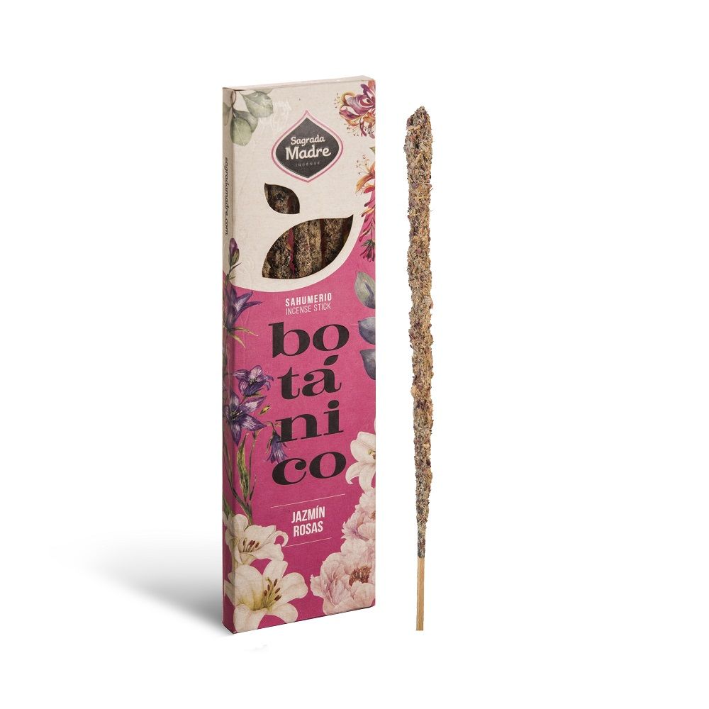 Incienso Botánico - Jazmín y Rosas - Amor, relajación y energía romántica | Sagrada Madre