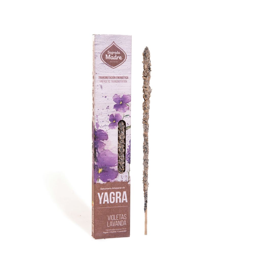 Incienso Yagra - Violetas y Lavanda - Abundancia, limpieza energética y calma | Sagrada Madre