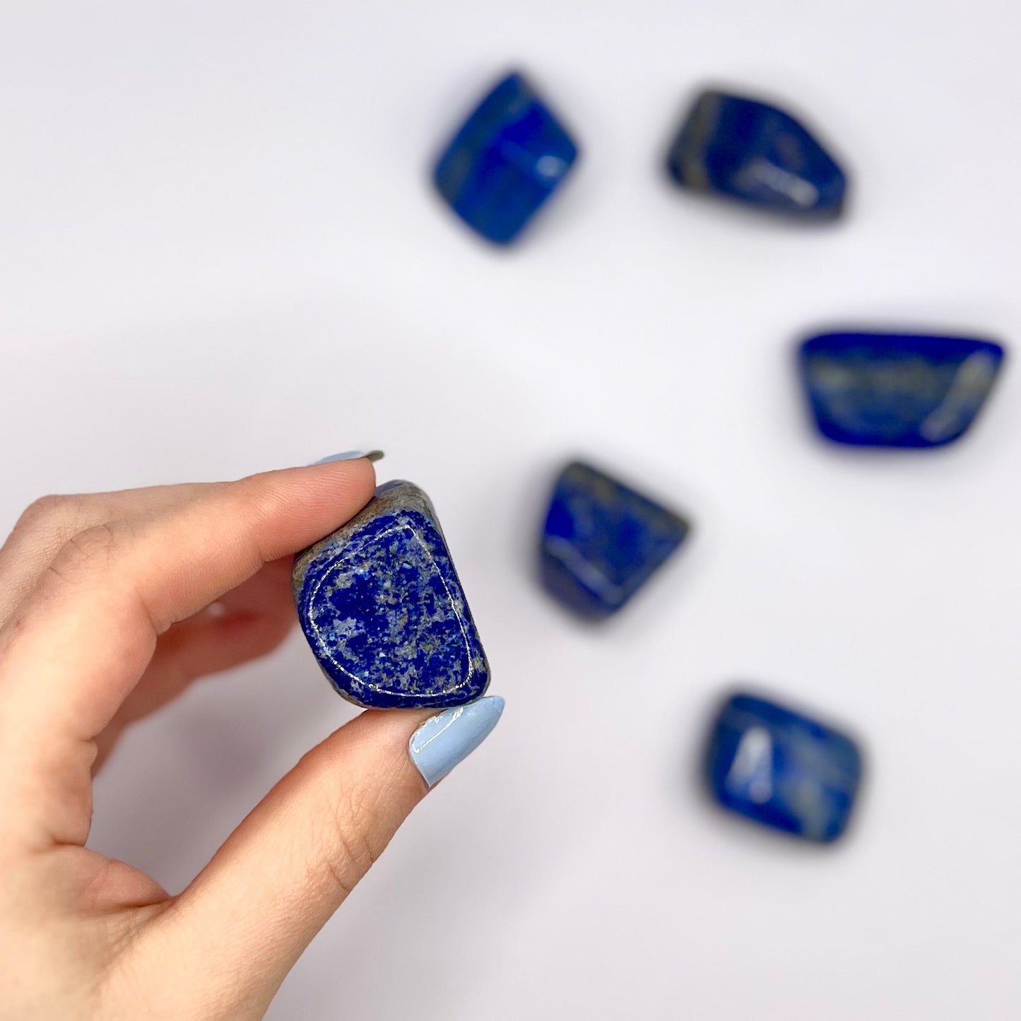 Lapislázuli rodado - White Shine