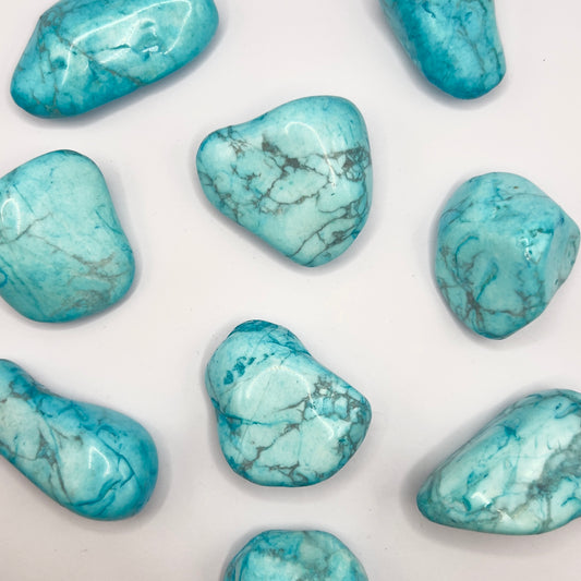 Howlita Azul rodado - White Shine