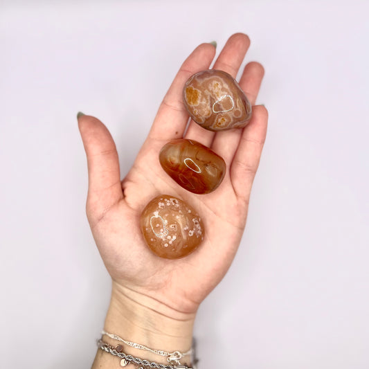 Cornalina rodado - White Shine