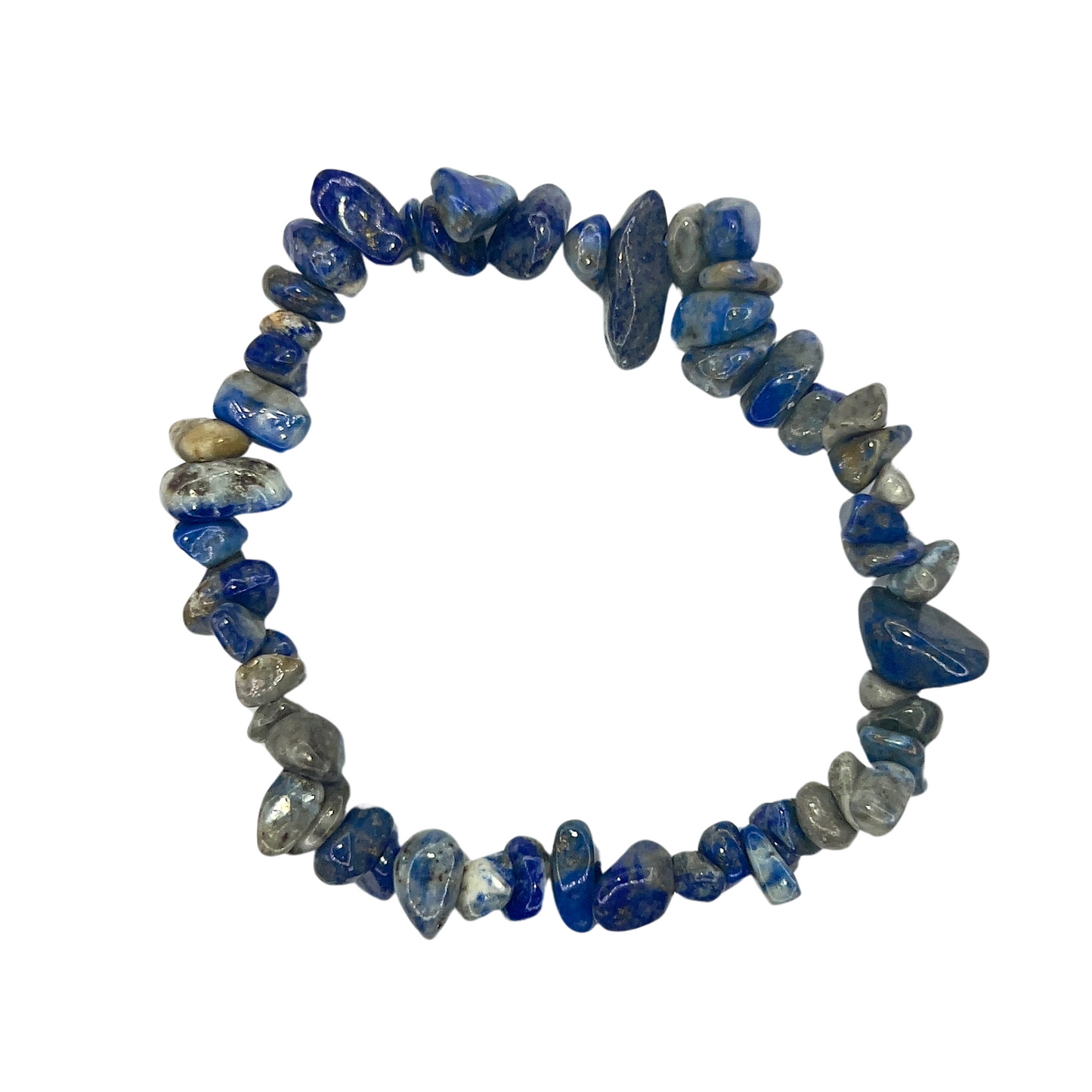 Pulsera chips Lapislázuli - White Shine