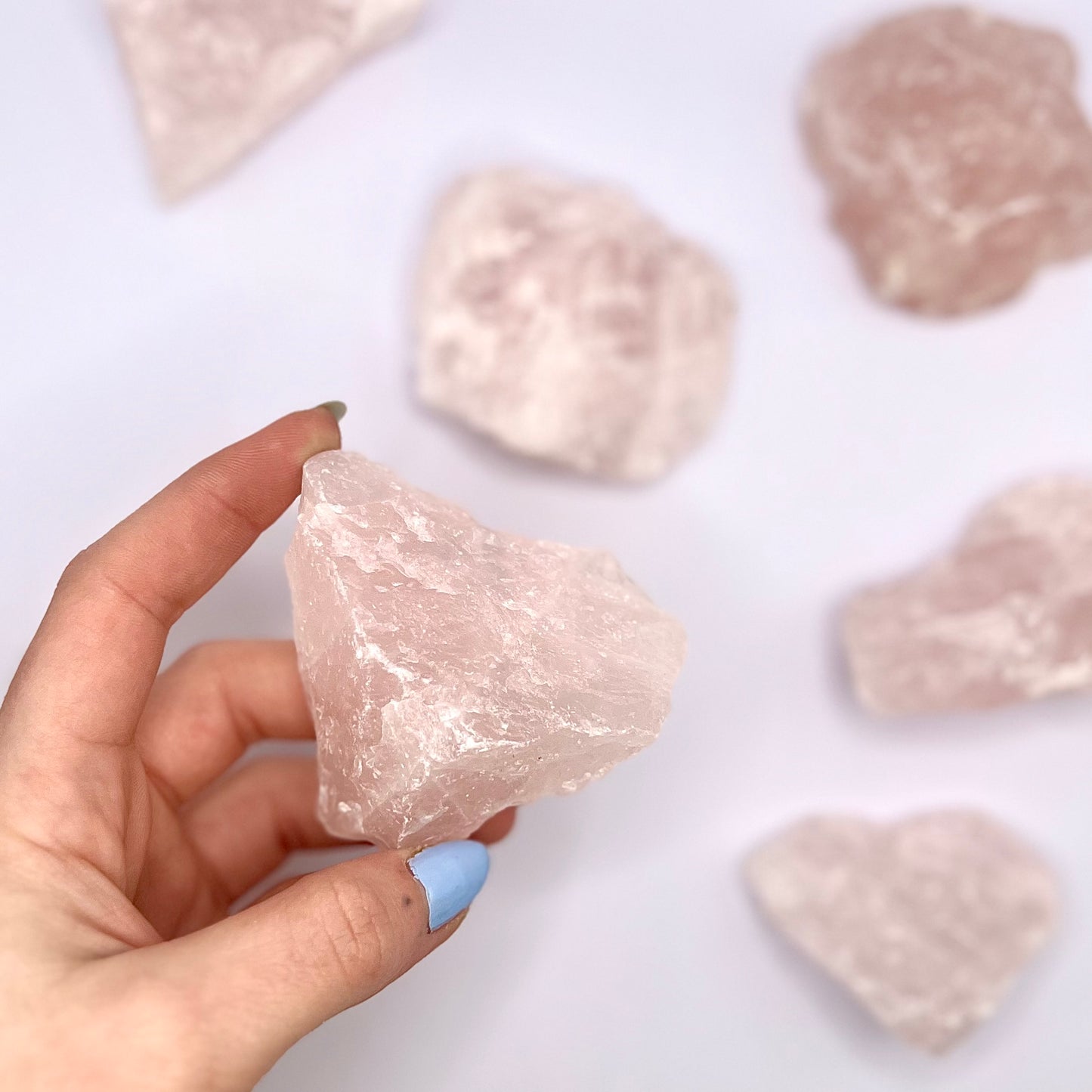 Cuarzo Rosa masivo - White Shine