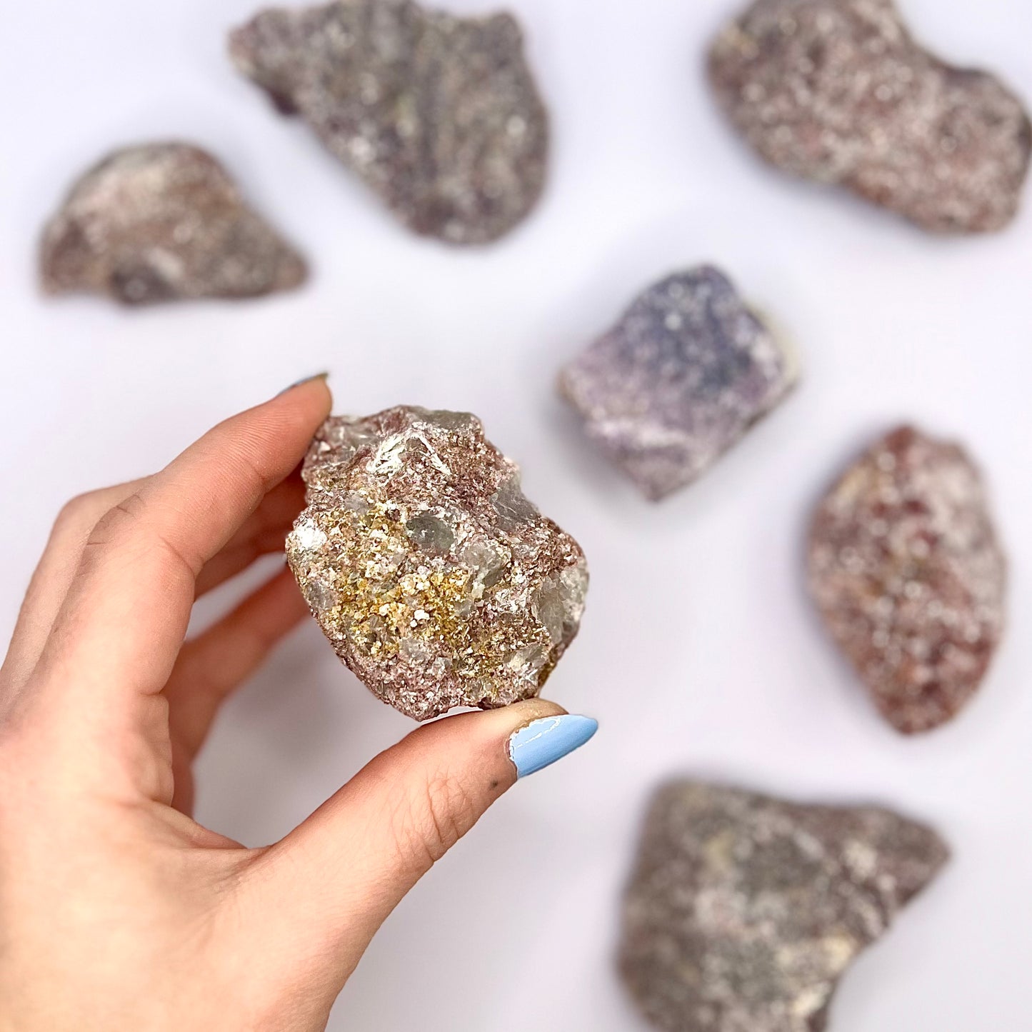 Mica Lepidolita masivo - White Shine