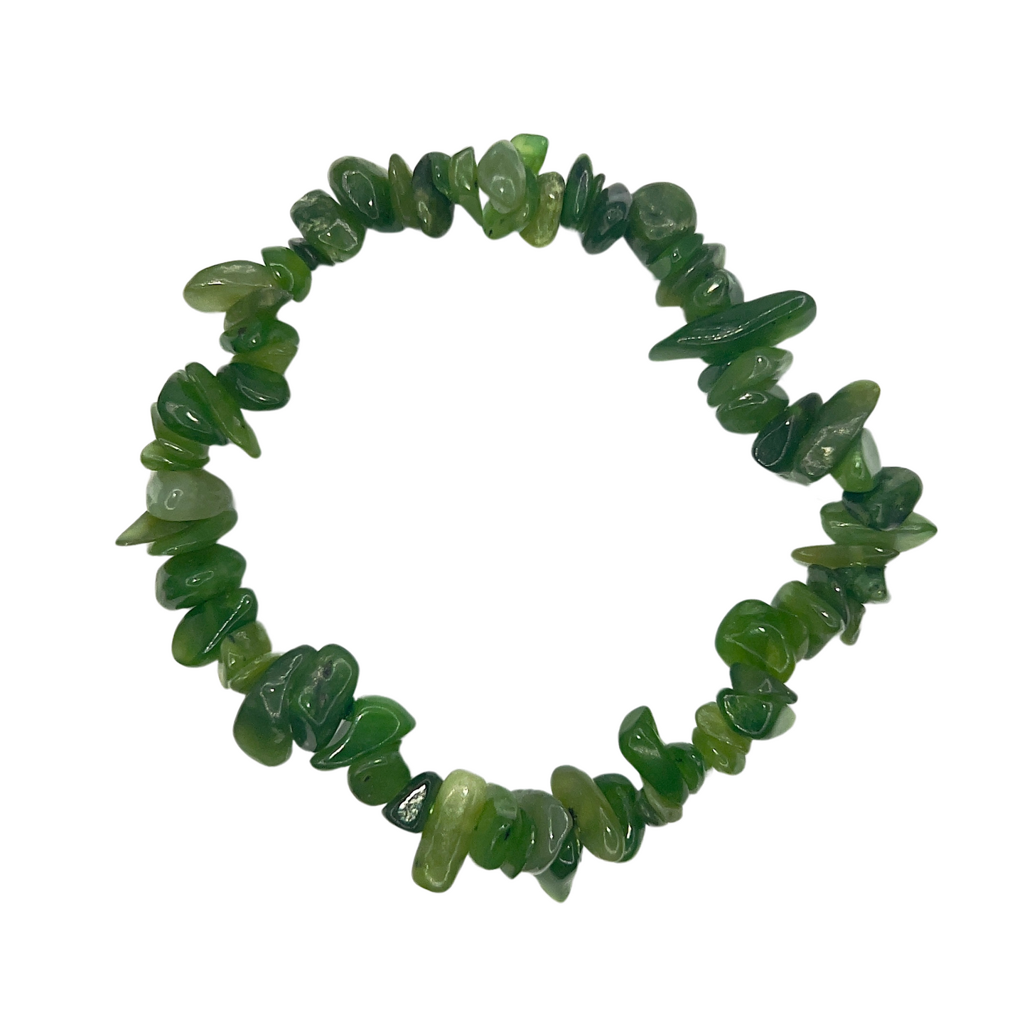 Pulsera chips Jade Nefrita - White Shine