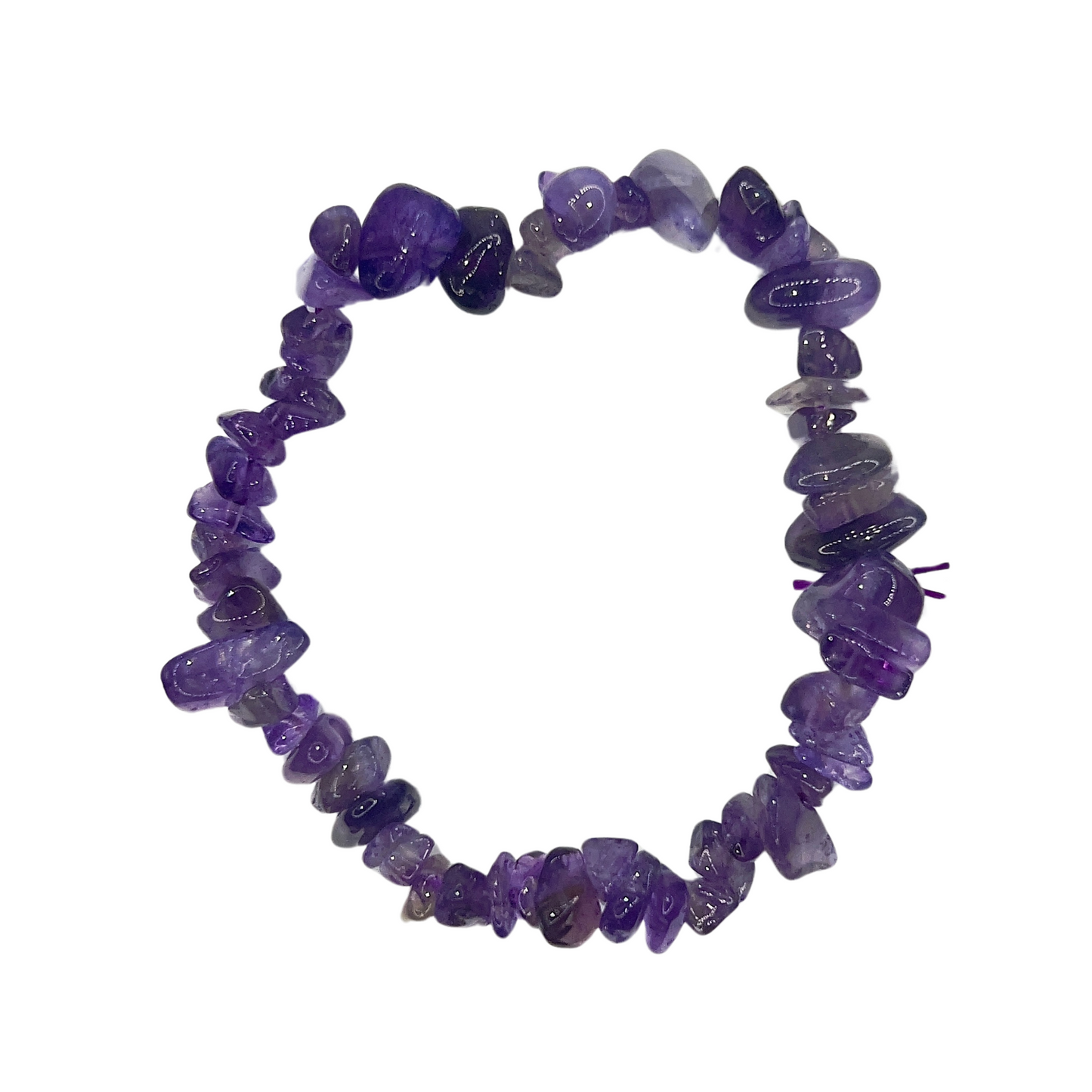 Pulsera chips Amatista - White Shine