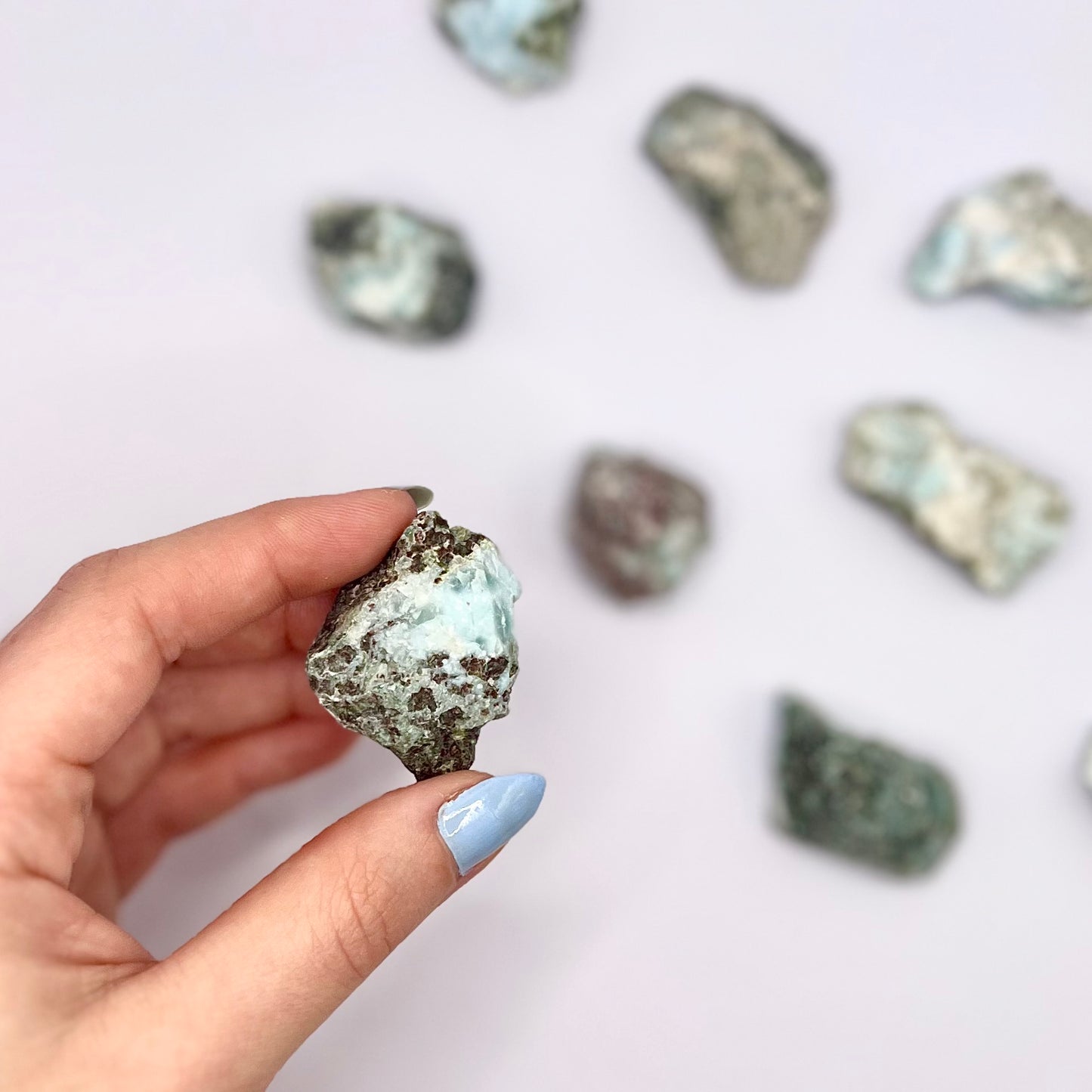 Larimar masivo - White Shine