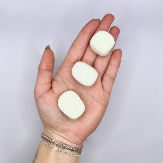 Crisoprasa Limón rodado - White Shine