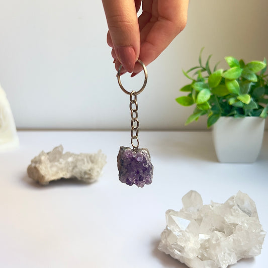 Llavero Drusa de Amatista