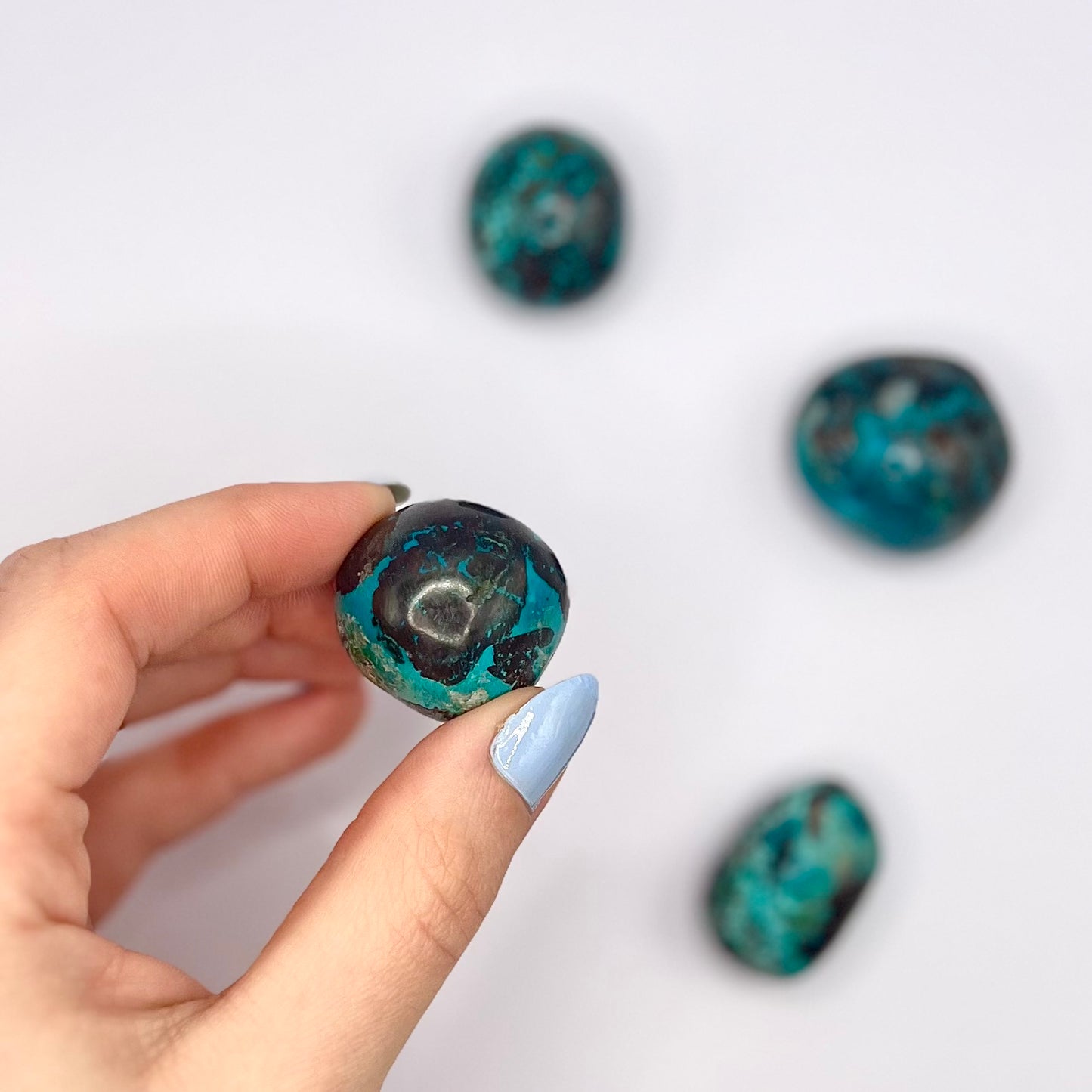 Crisocola rodado - White Shine