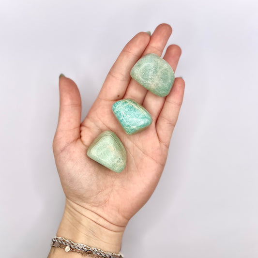 Amazonita rodado - White Shine