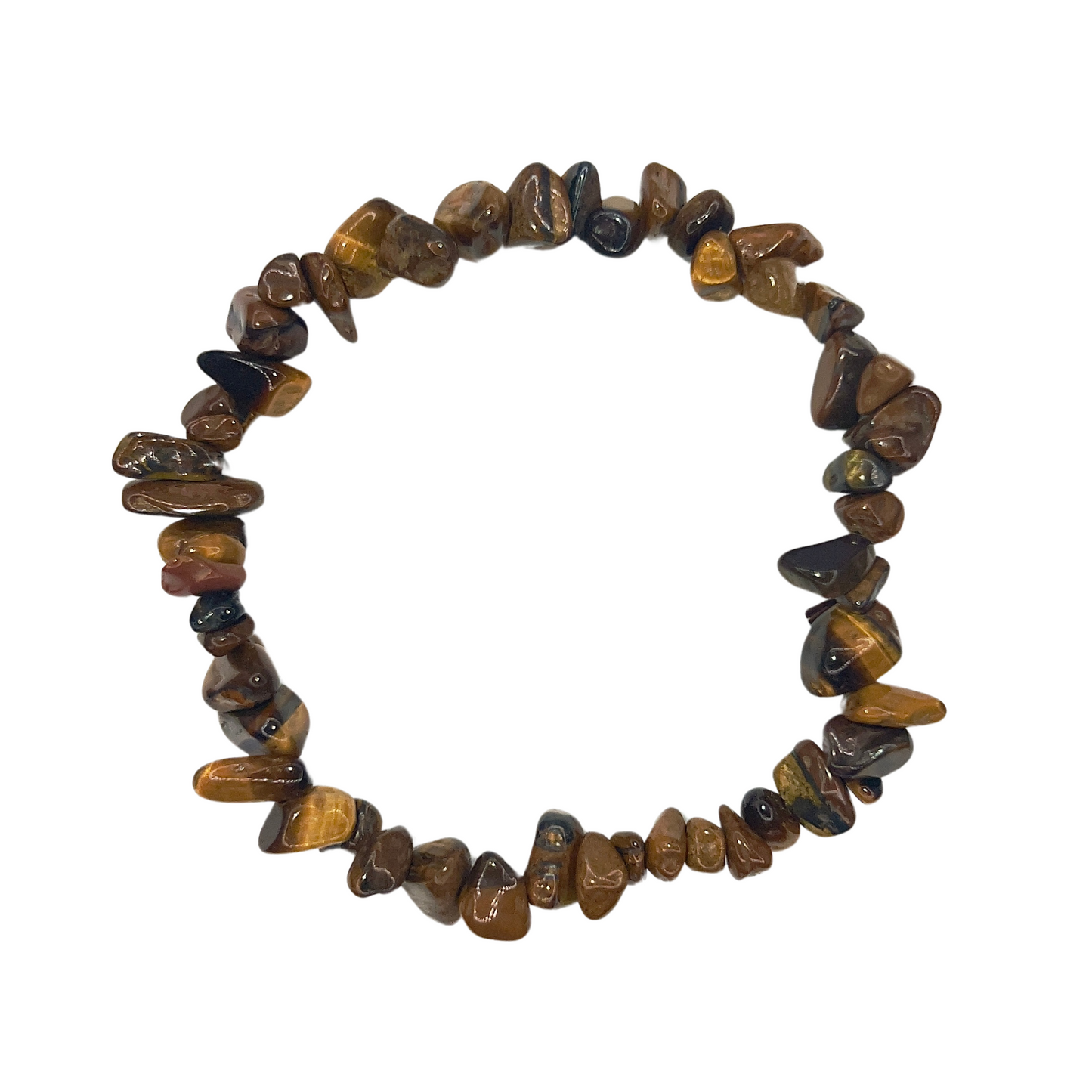 Pulsera chips Ojo de Tigre - White Shine