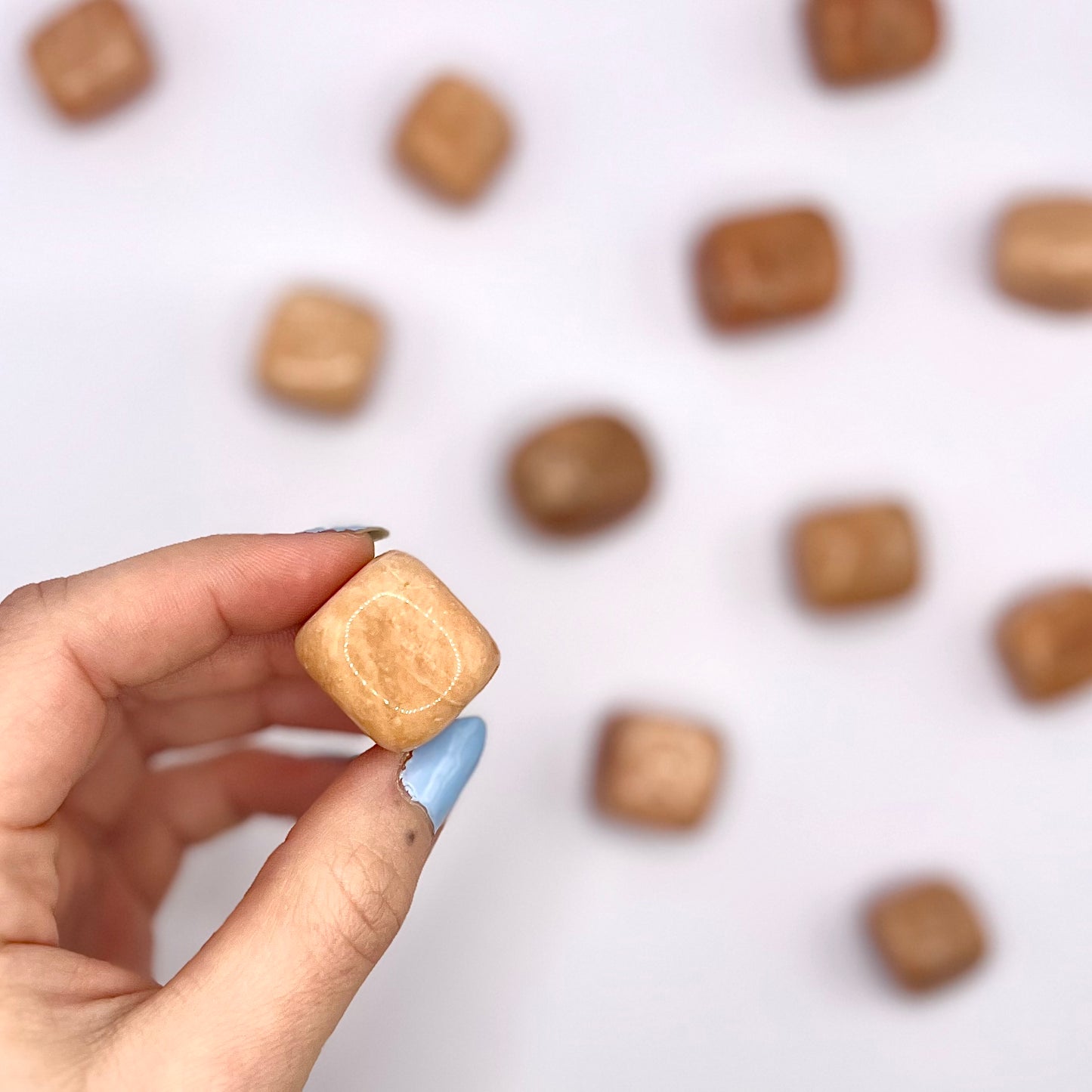 Piedra Luna Melocotón rodado - White Shine