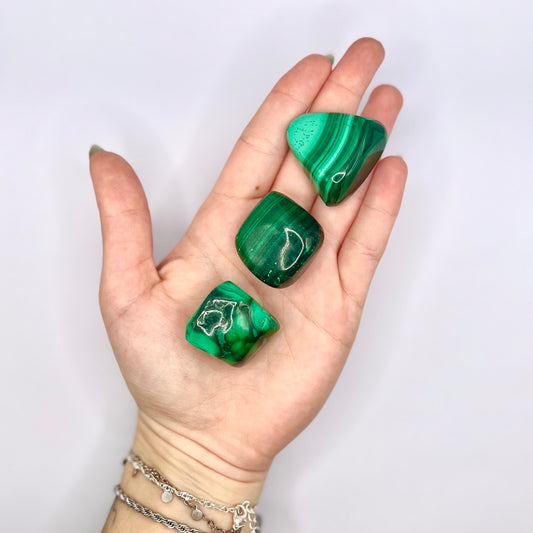 Malaquita rodado - White Shine