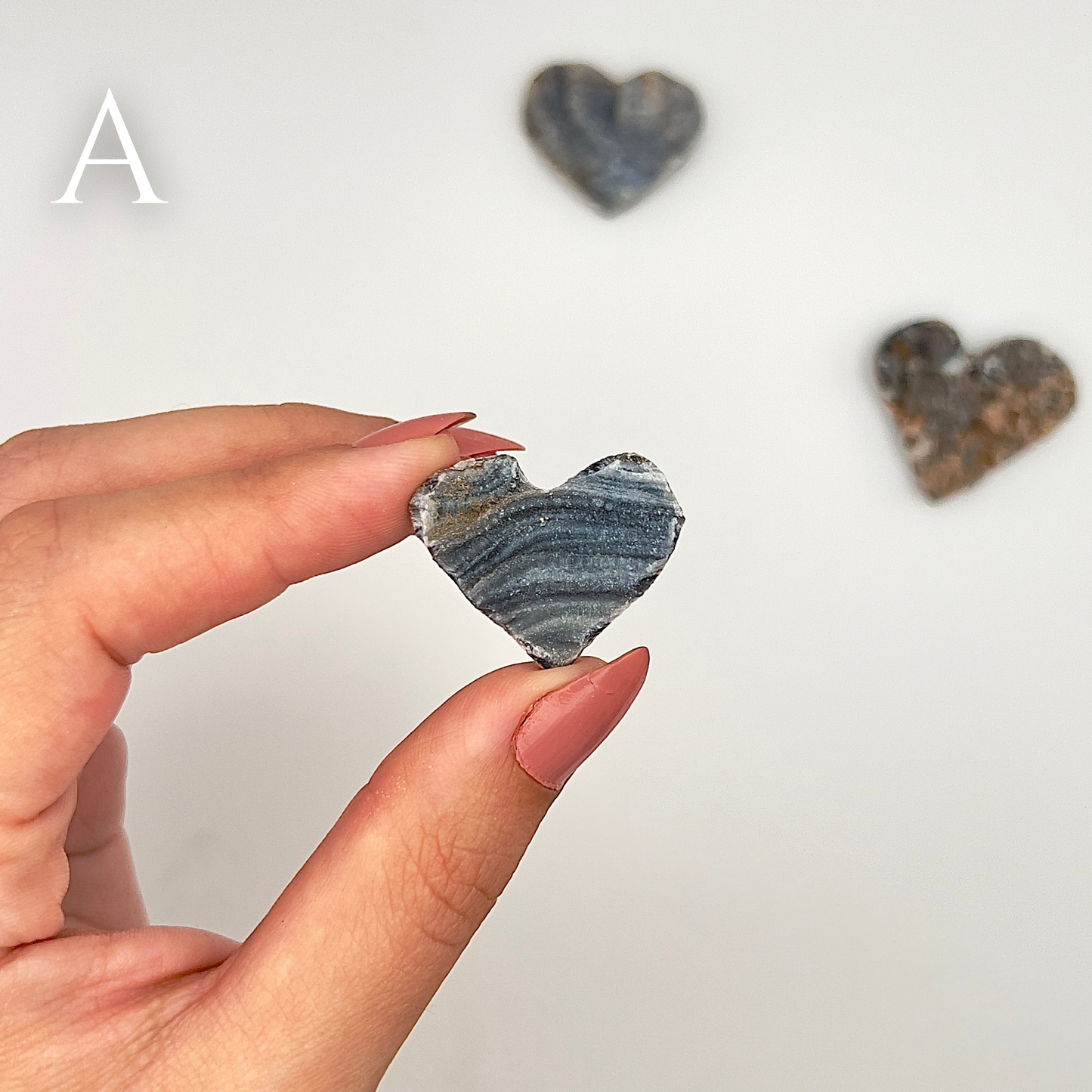 Corazón de Calcedonia cristalizada