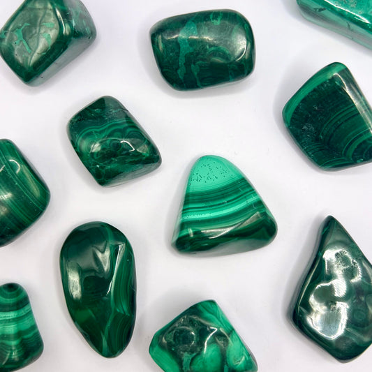 Malaquita rodado - White Shine