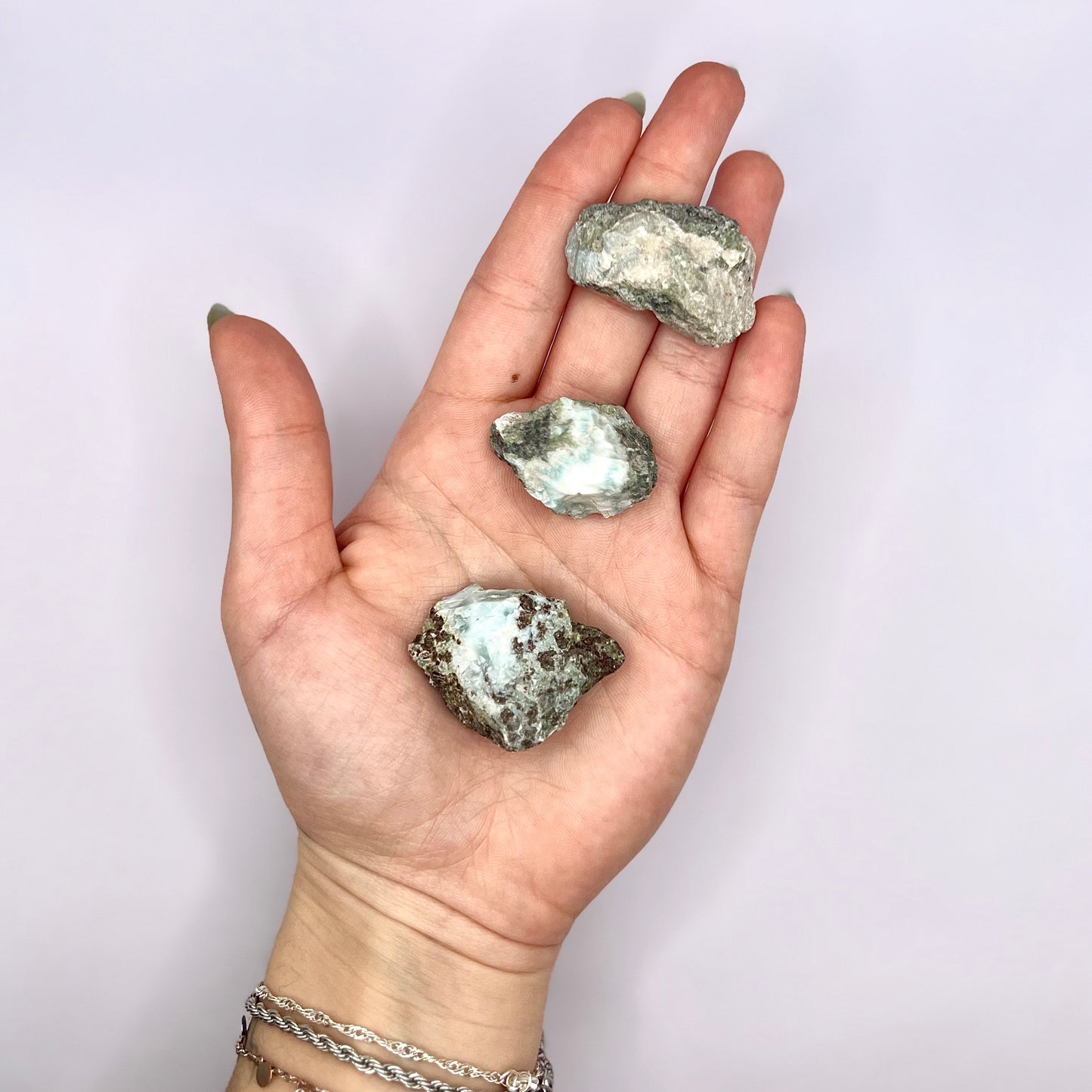 Larimar masivo - White Shine