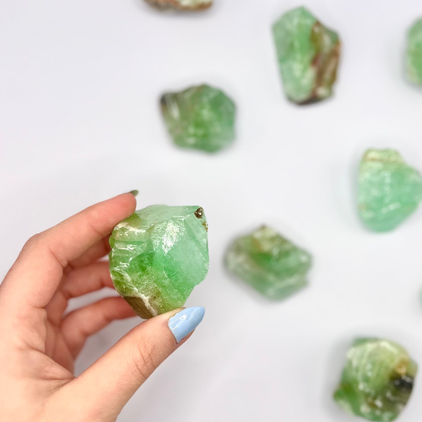 Calcita Verde masivo - White Shine