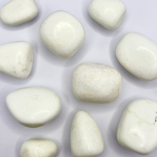 Crisoprasa Limón rodado - White Shine