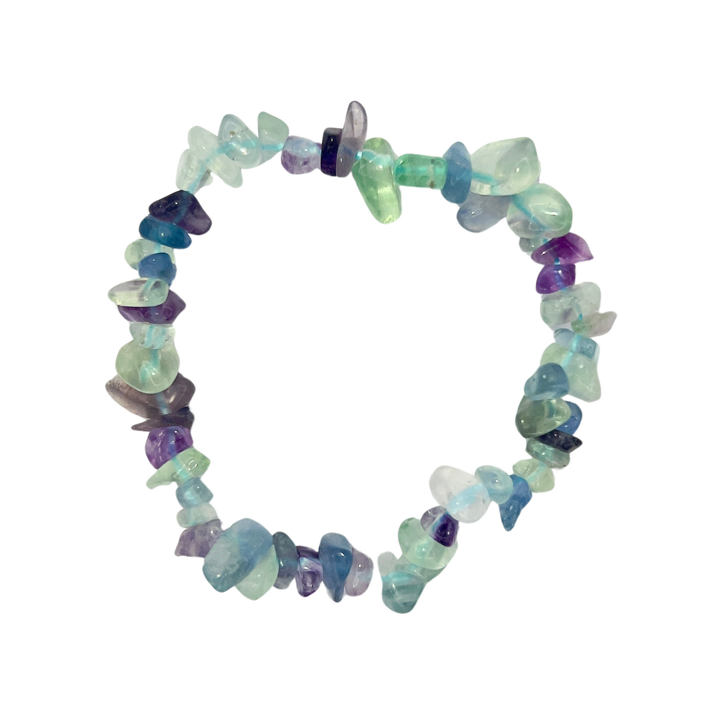 Pulsera chips Fluorita - White Shine