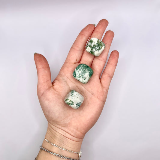 Ágata Árbol rodado - White Shine