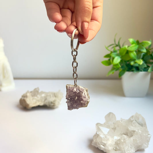 Llavero Drusa de Amatista