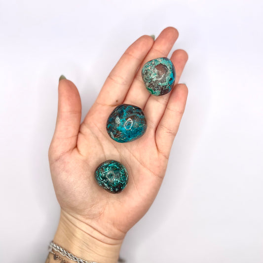 Crisocola rodado - White Shine