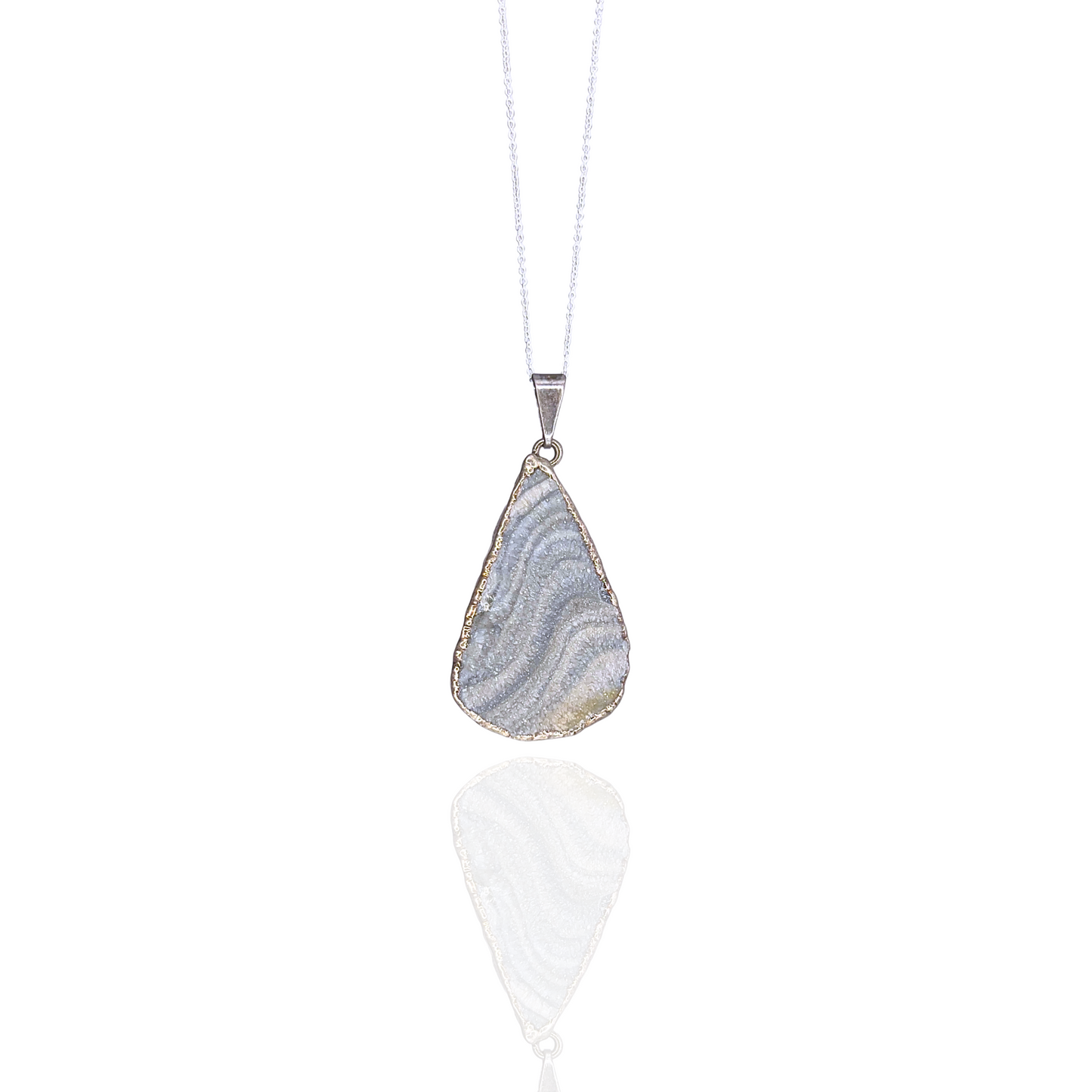 Collar Calcedonia cristalizada - White Shine