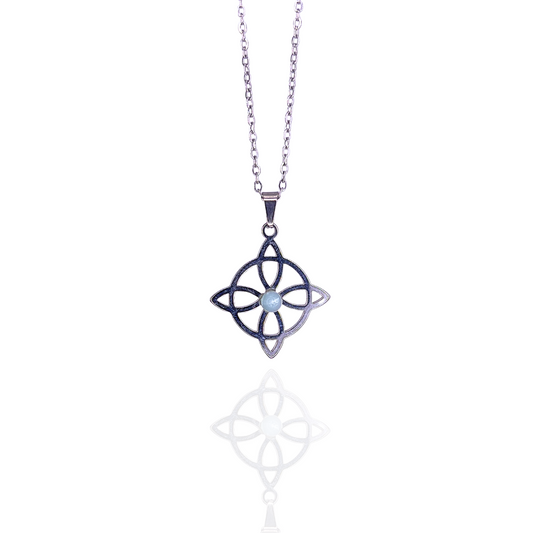 Collar Nudo de Bruja con Amazonita - White Shine
