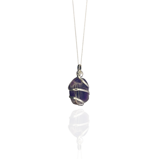 Collar espiral con Amatista - White Shine