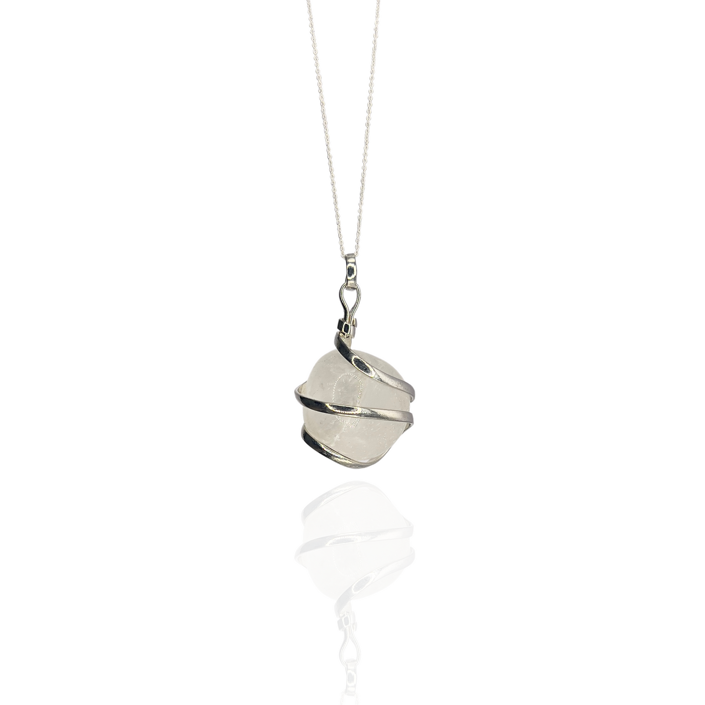 Collar espiral con Cuarzo Blanco - White Shine