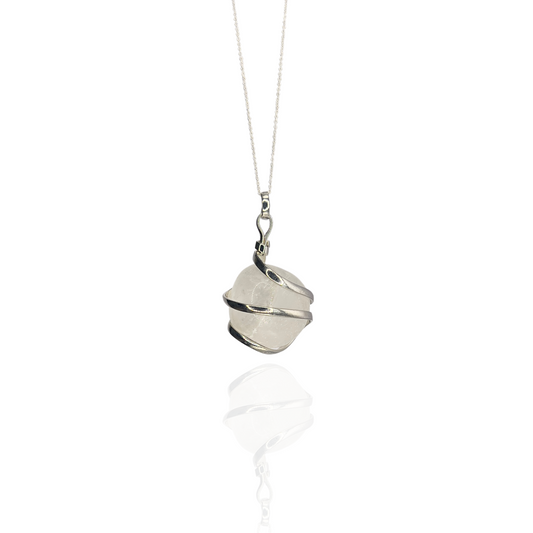 Collar espiral con Cuarzo Blanco - White Shine