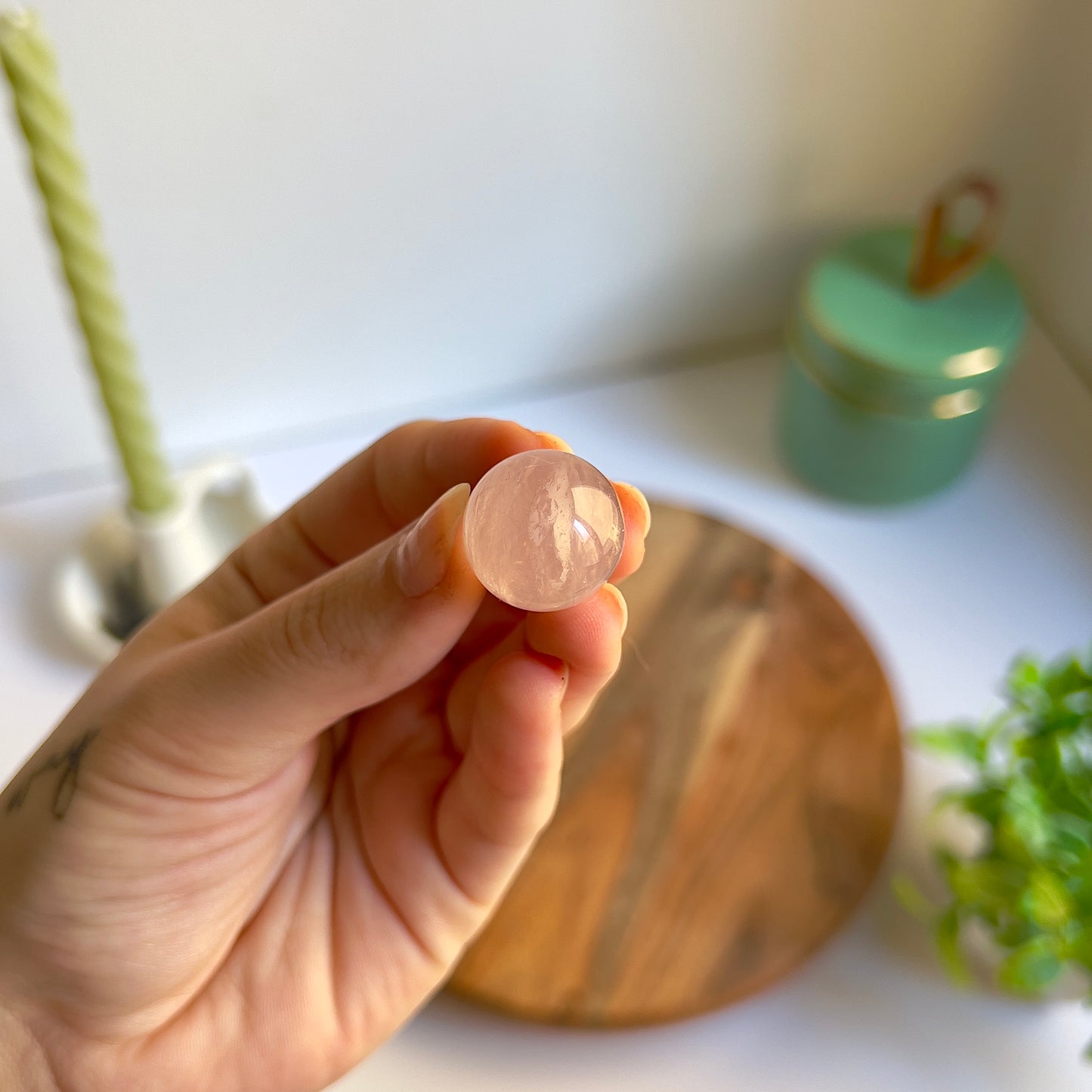 Esfera de Cuarzo Rosa