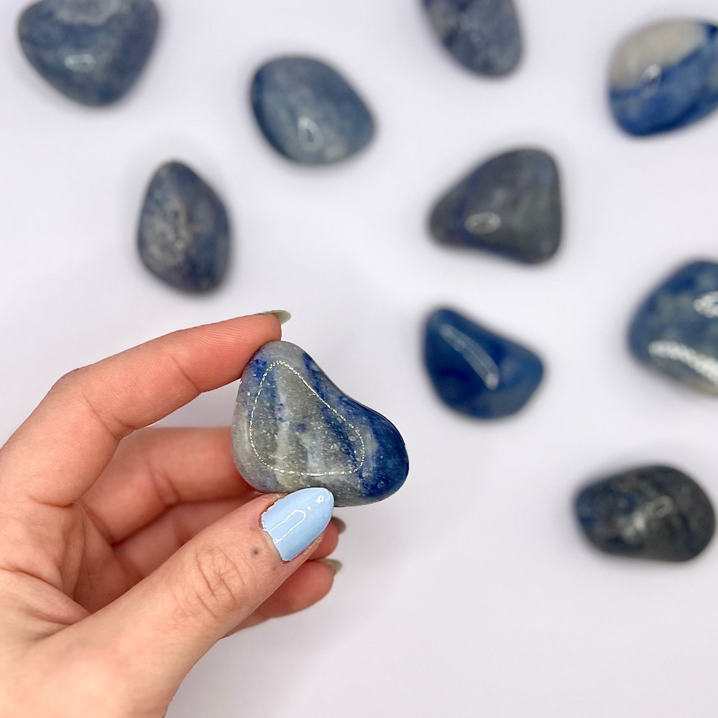 Cuarzo Azul rodado - White Shine