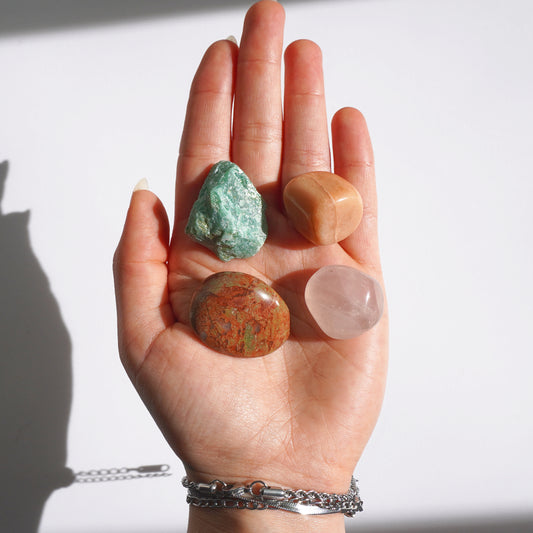 Kit de Minerales | Amor propio y sanación emocional - Minerales para el corazón