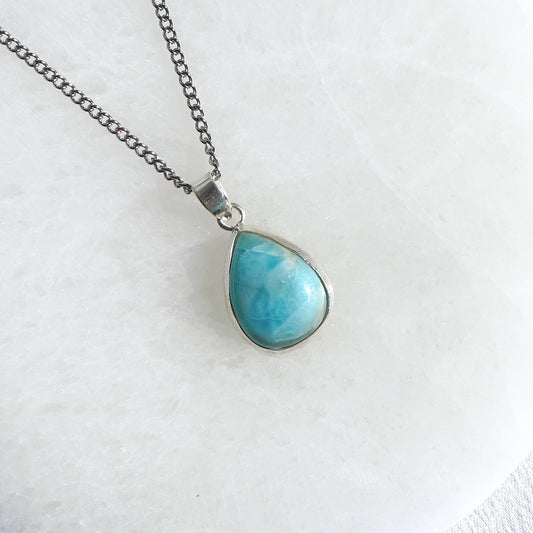 Collar cabujón de Larimar