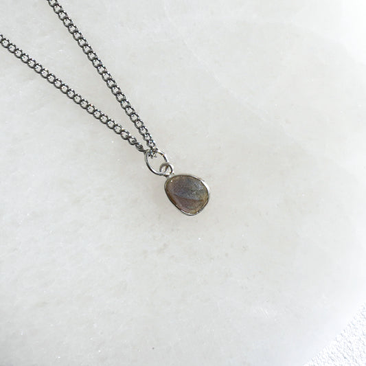 Collar Labradorita facetada