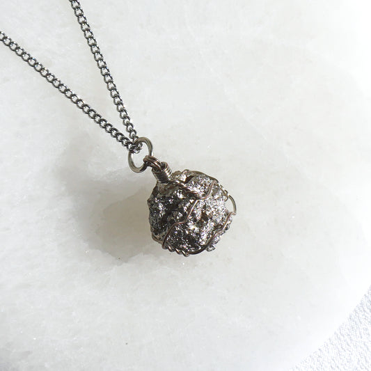 Collar Pirita en jaulita