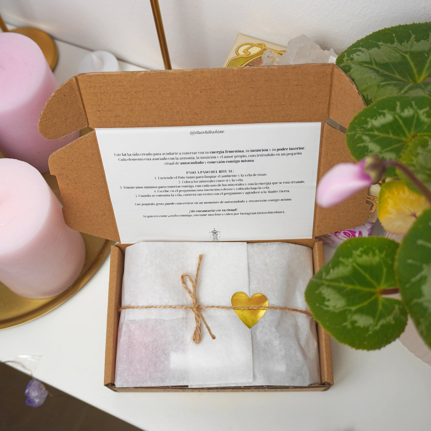 Kit ritual de la Mujer | Energía Femenina y Amor Propio | Minerales y Ritual para conectar con tu Poder Interior