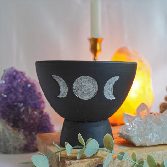 Portasahumerios Triple Luna - Soporte para atados de hierbas y palo santo