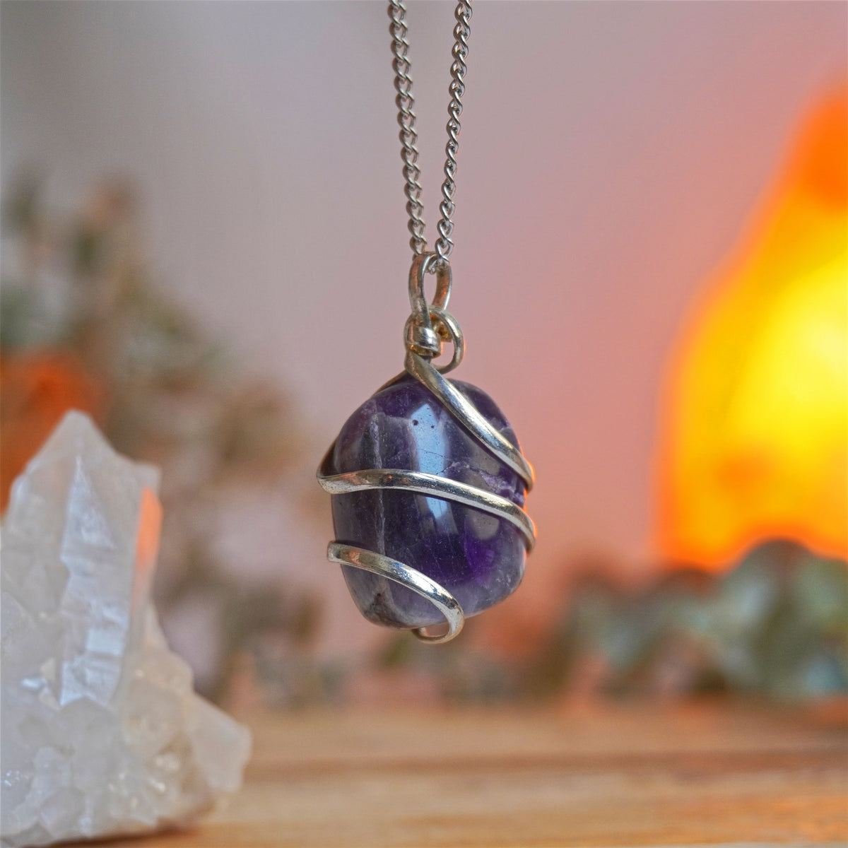 Collar espiral con Amatista | Calma mental y paz