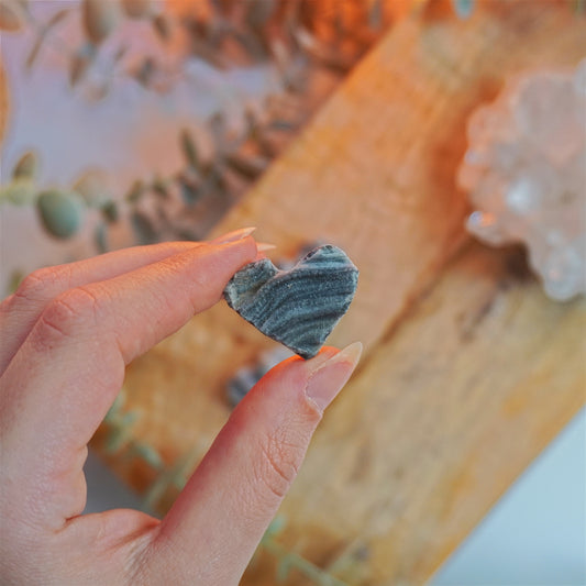 Corazón de Calcedonia cristalizada | Creatividad y armonía