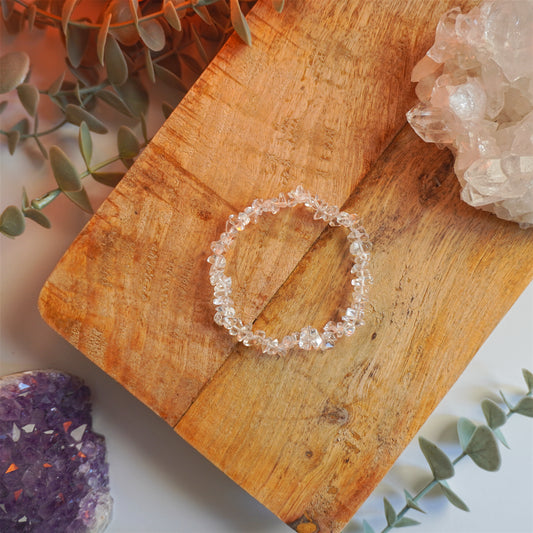 Pulsera Cuarzo Blanco | Chips | Limpieza energética y claridad