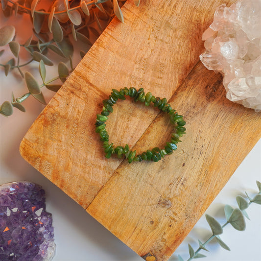 Pulsera Jade Nefrita | Chips | Buena suerte y prosperidad