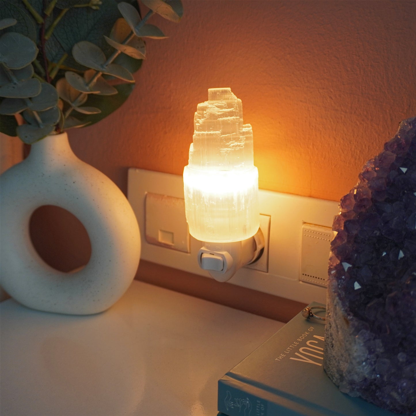 Lámpara de Selenita - Limpieza energética y atmósfera pacífica