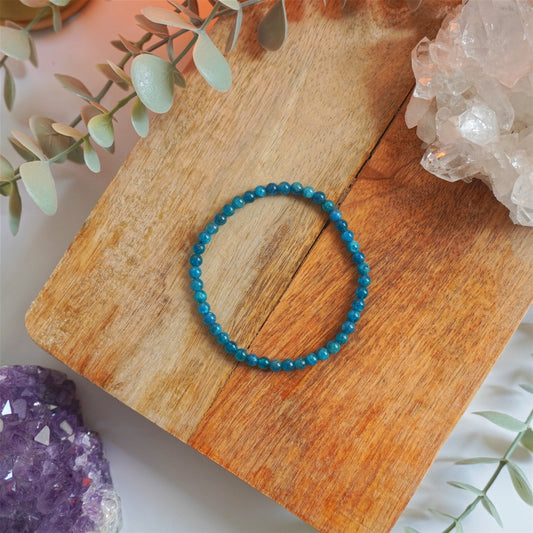 Pulsera Apatito | Bolas 4mm | Extroversión y manifestación