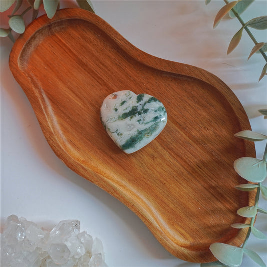 Corazón de Ágata Musgosa | Abundancia y plenitud