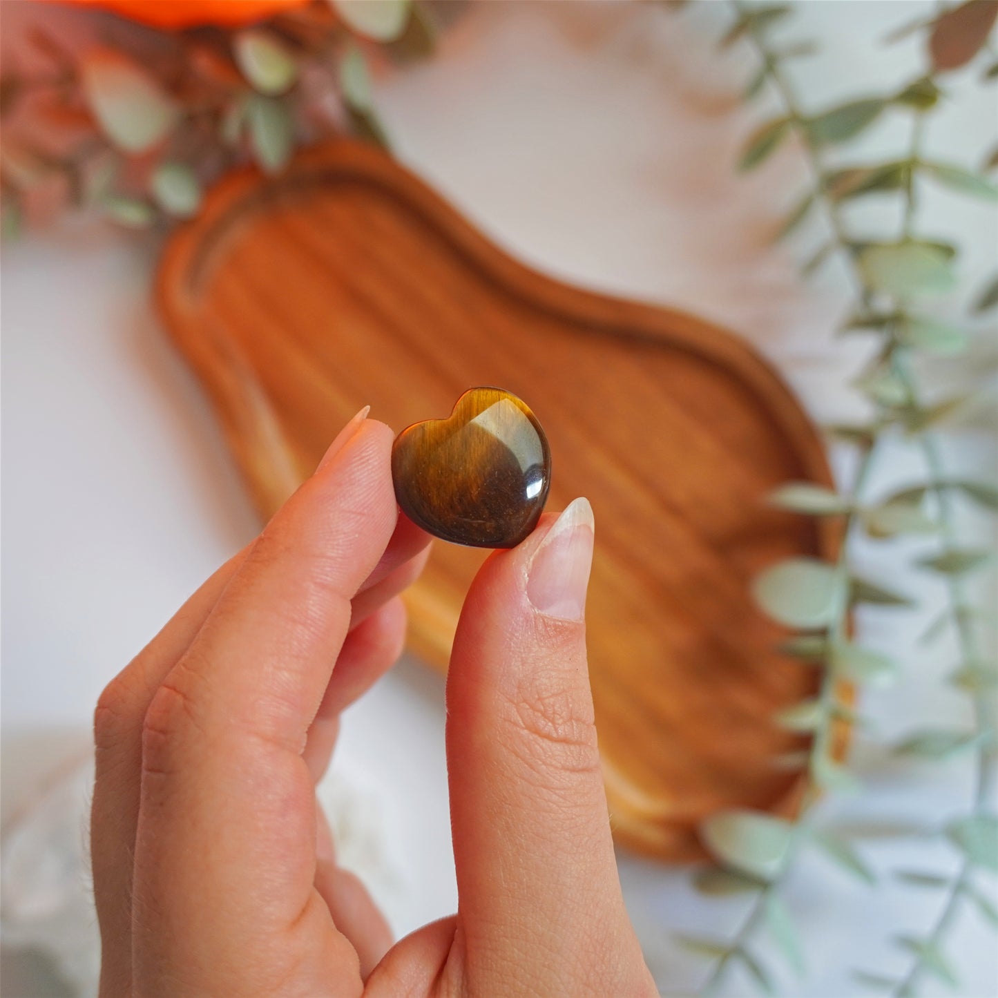 Mini corazón de Ojo de Tigre | Protección y seguridad
